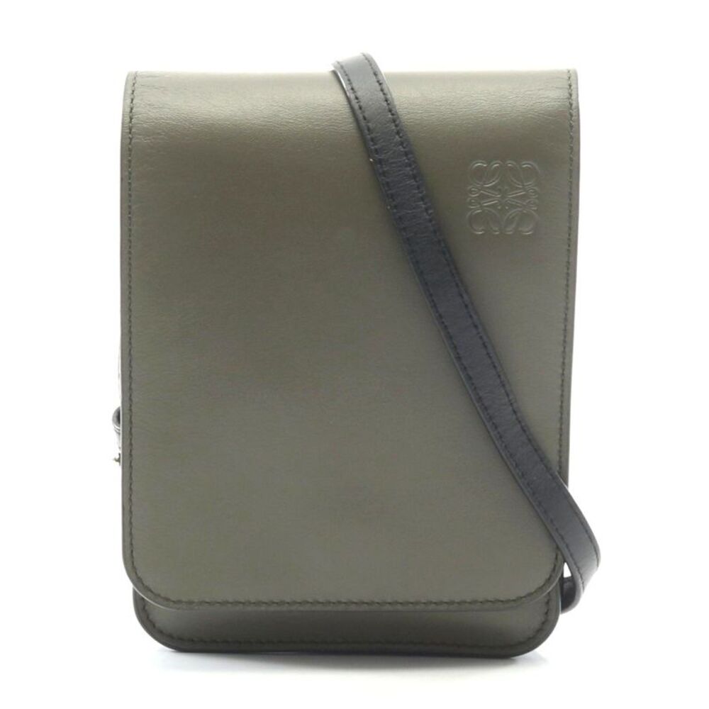 Loewe Leather Gusset Flat Crossbody Bag
